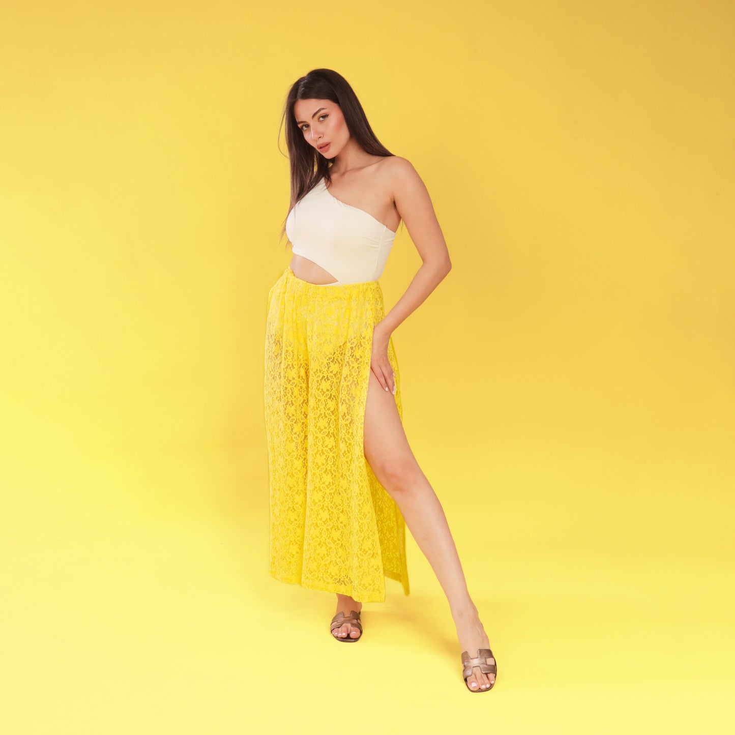 Karen Pant Cover Up - Yellow