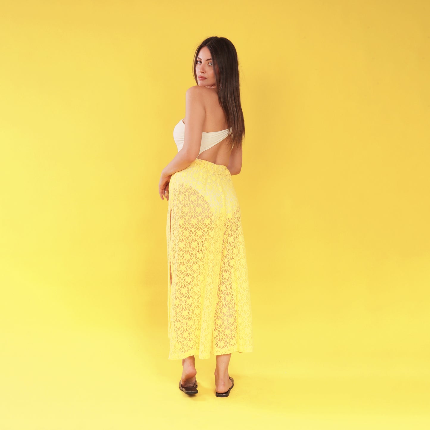 Karen Pant Cover Up - Yellow