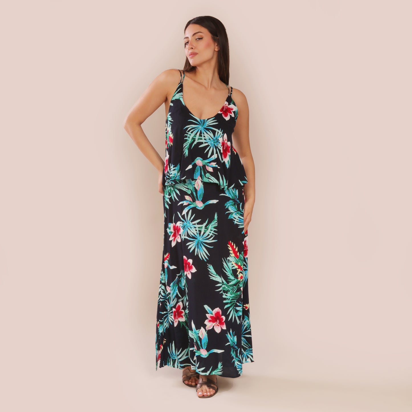 Nyx Dress - Black Flower