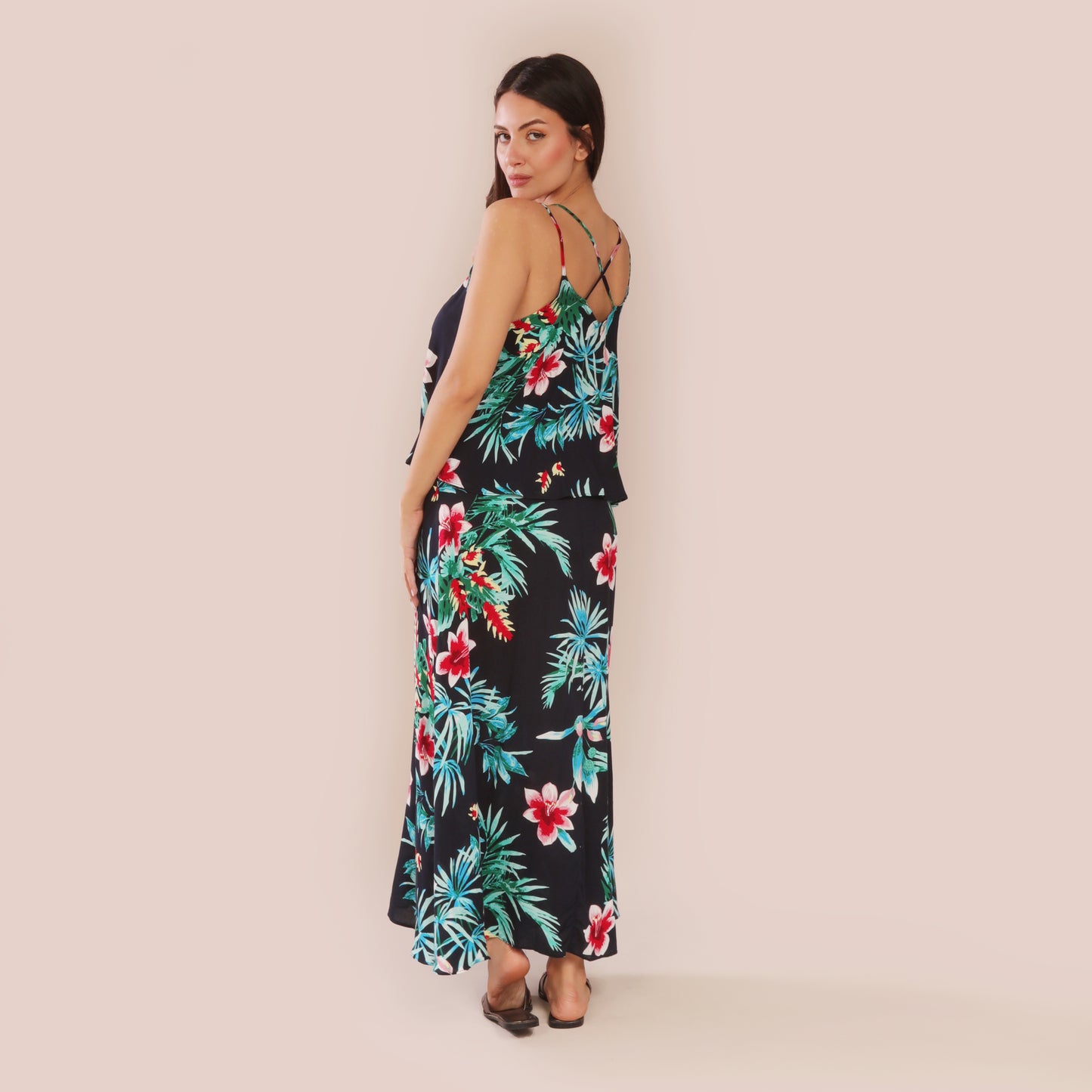 Nyx Dress - Black Flower