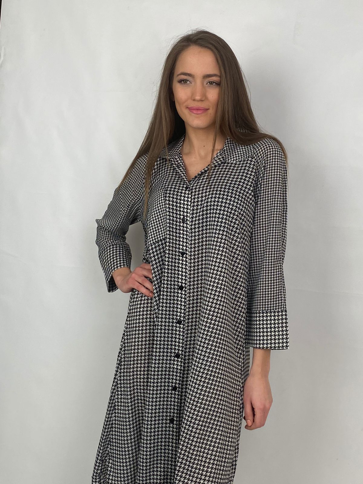 Sorella Dress - Checkered Black