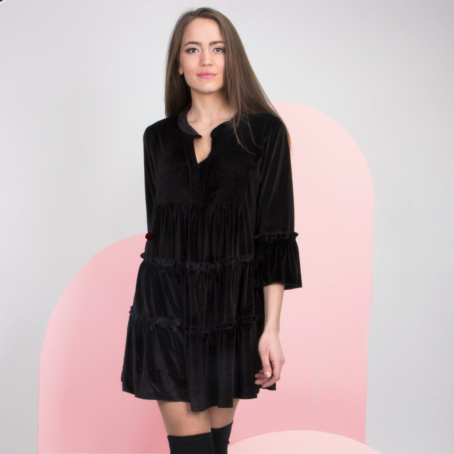 Giza Short Dress - Black