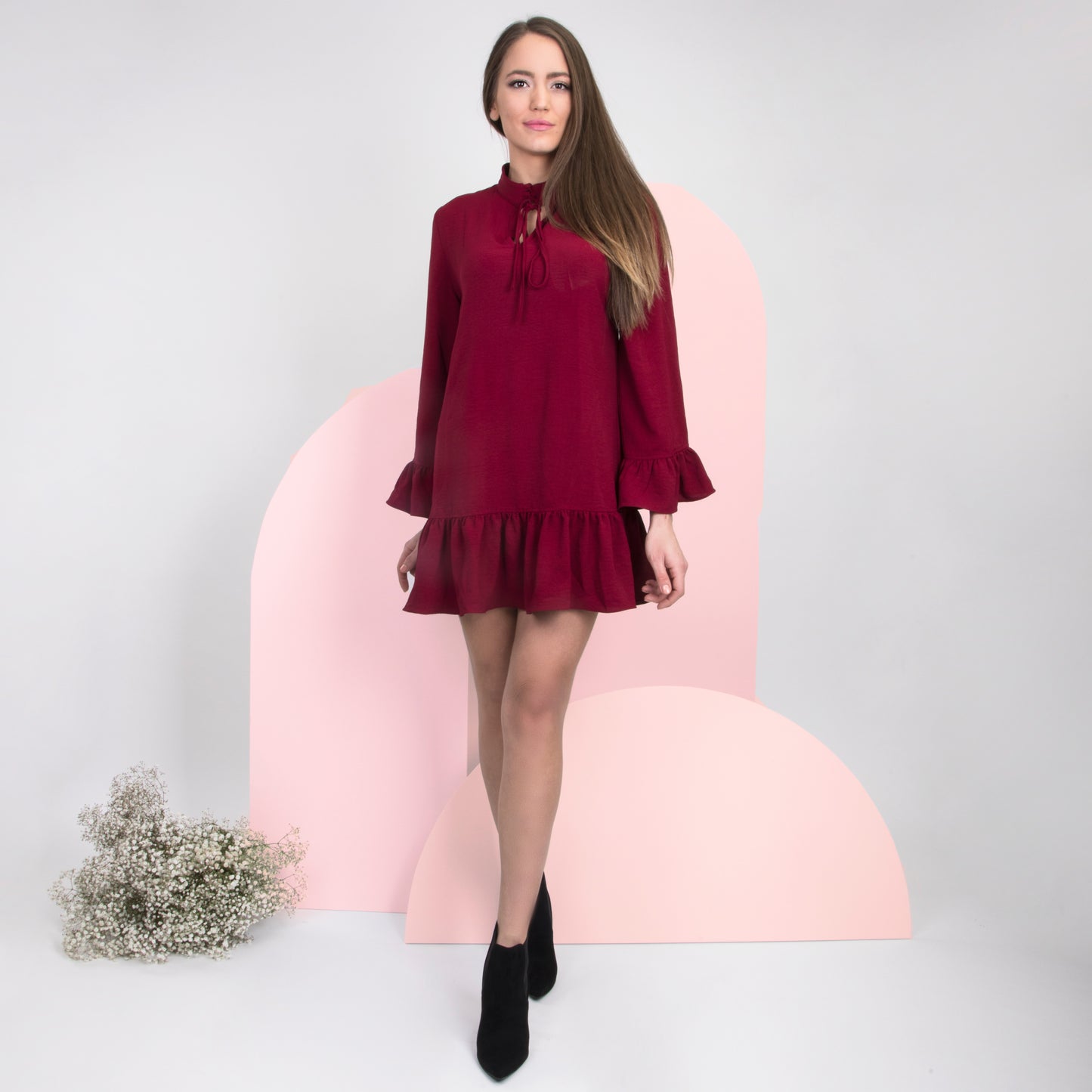 Negin Dress - Bordeaux
