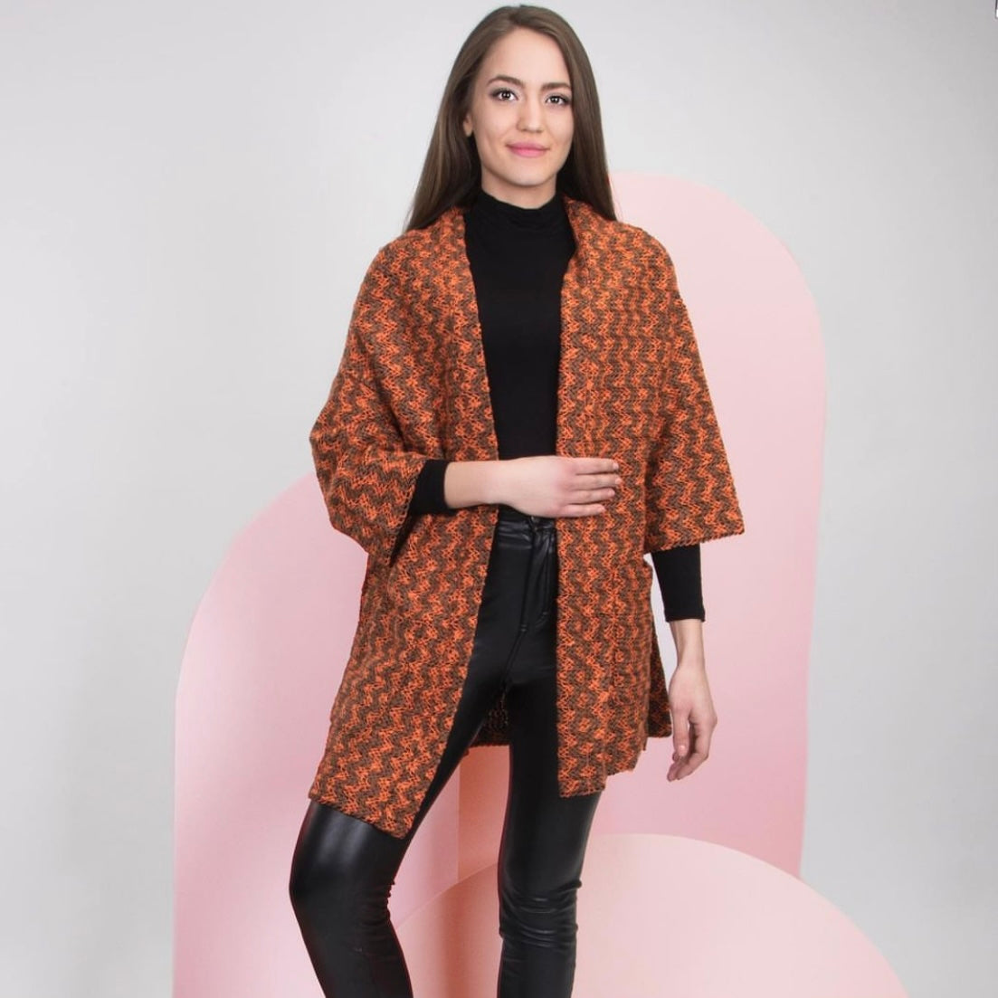 Moscow - Cardigan Brown/Orange
