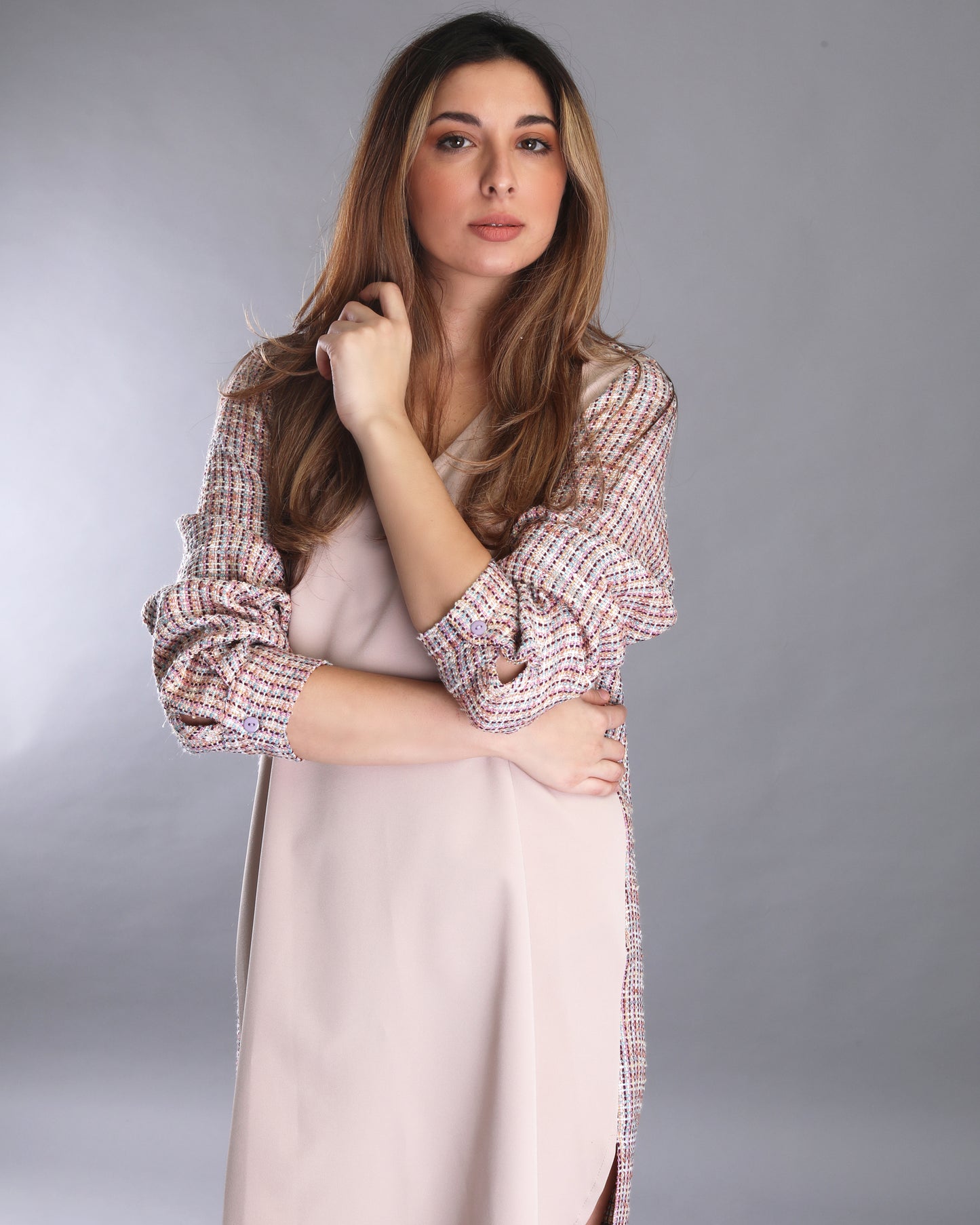 Tweed Dress - Beige