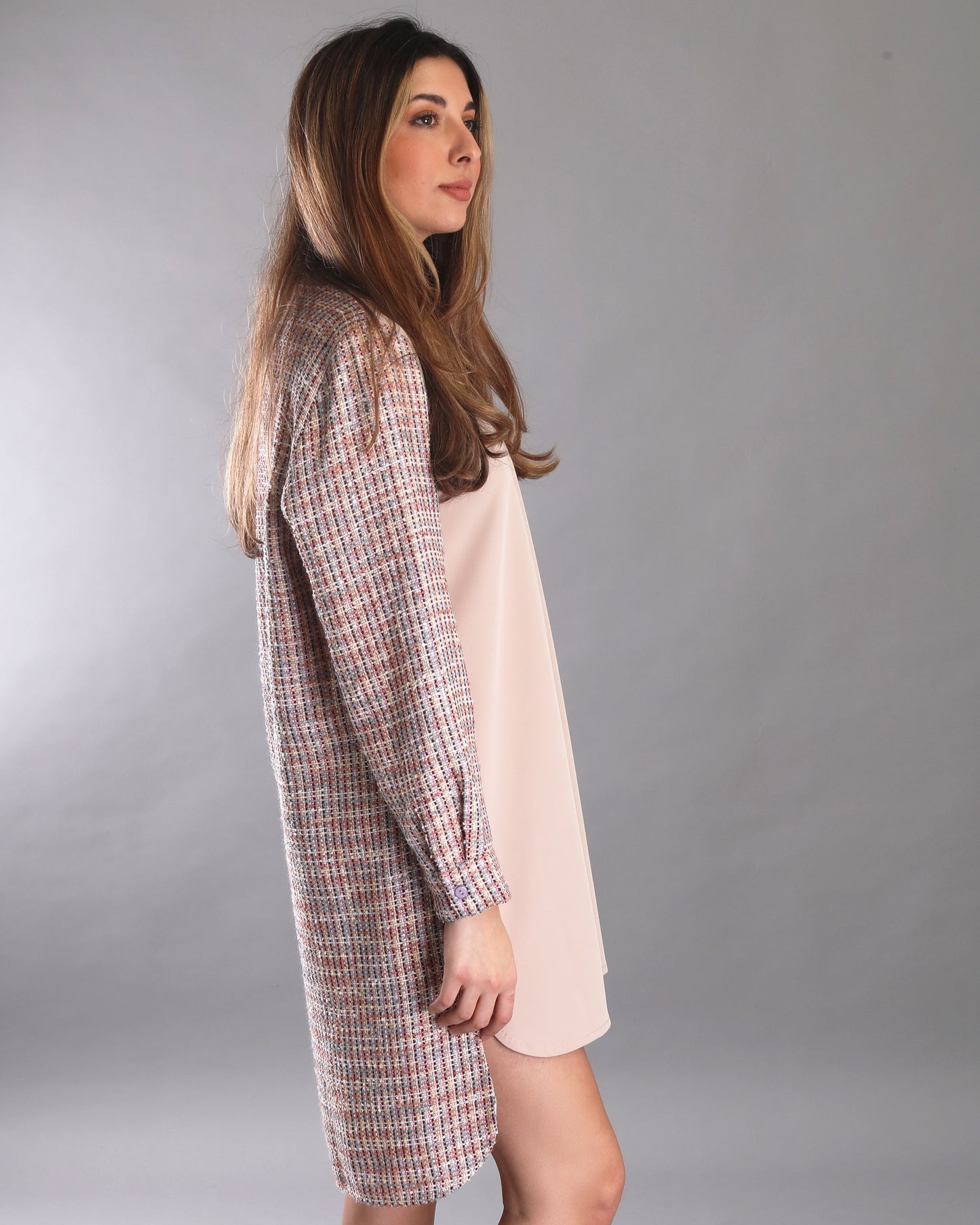 Tweed Dress - Beige