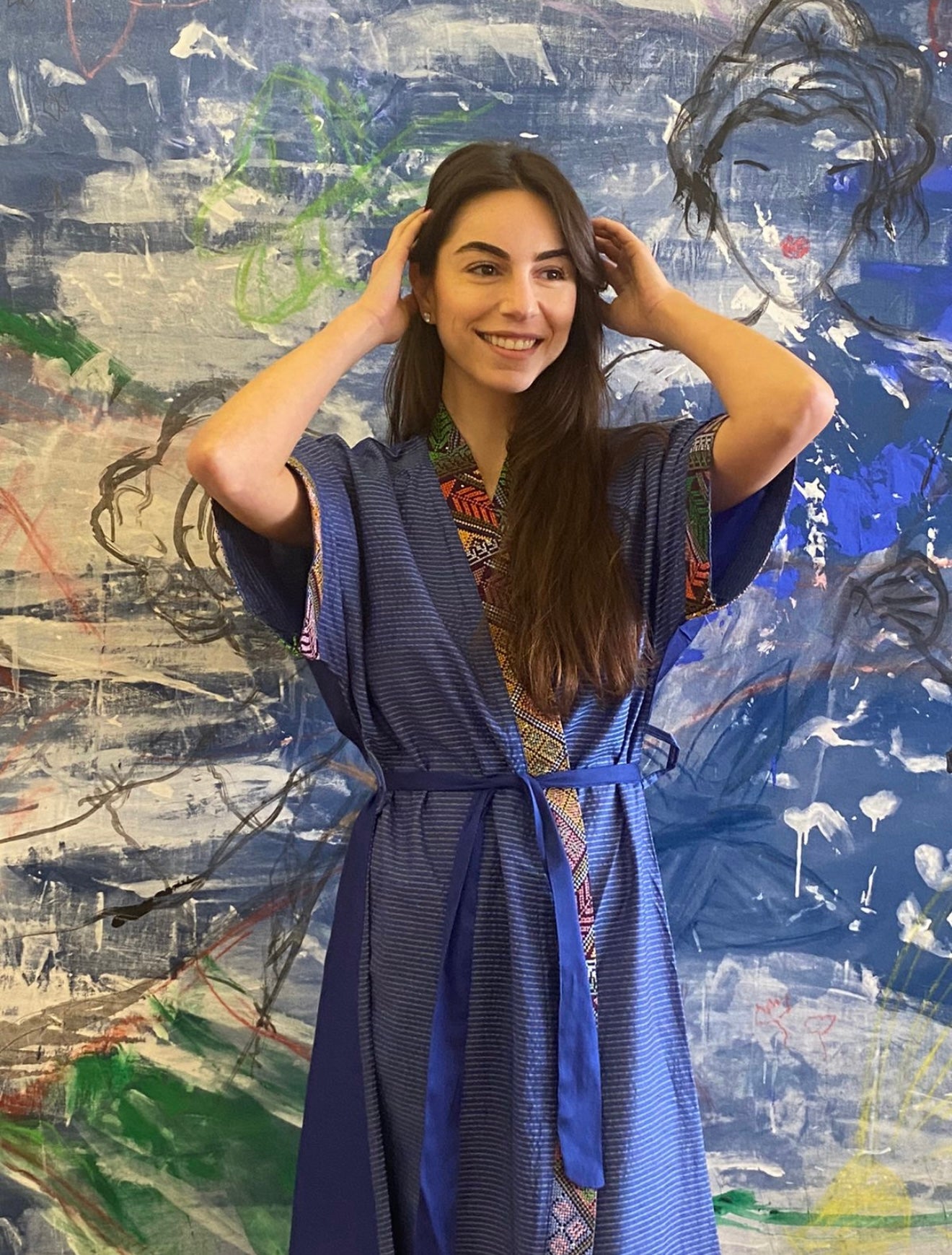 Amea Kimono - Royal Blue