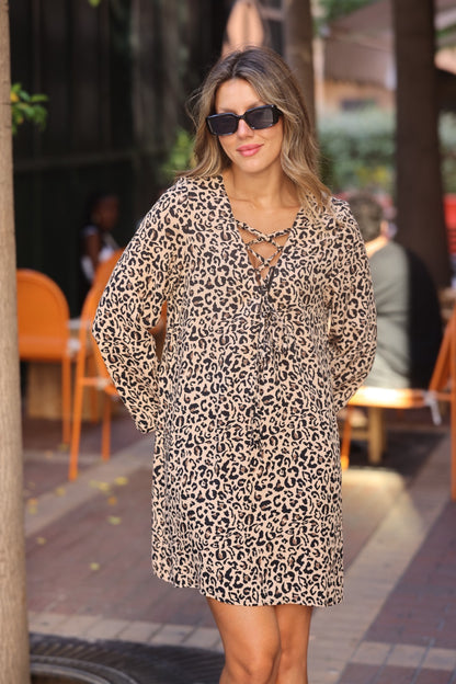 X Dress Short Leopard