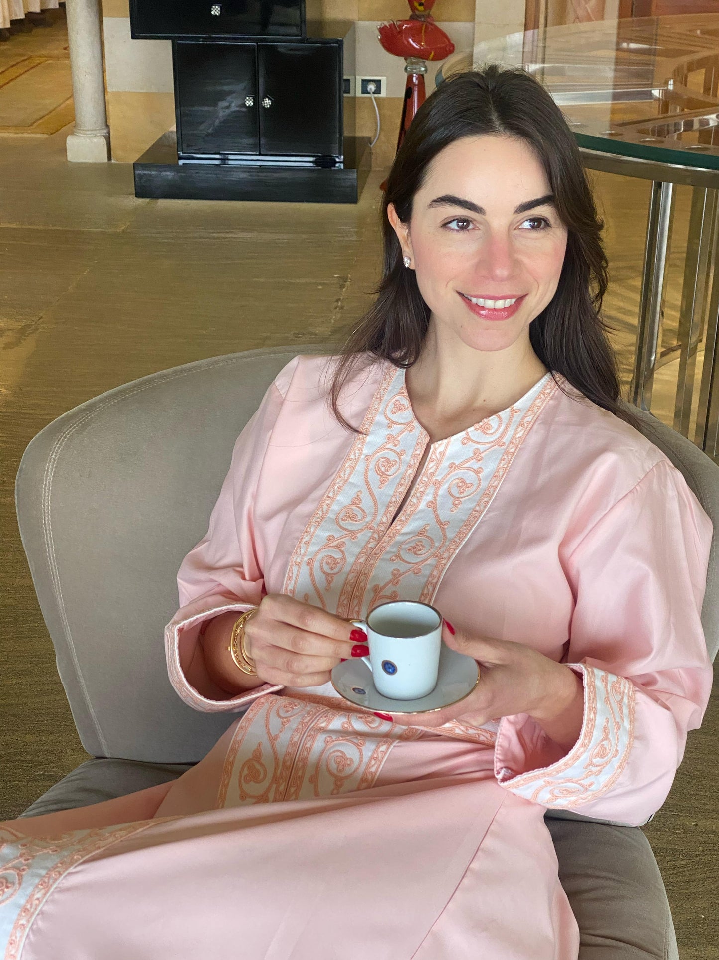 Demi Abaya - Light Pink
