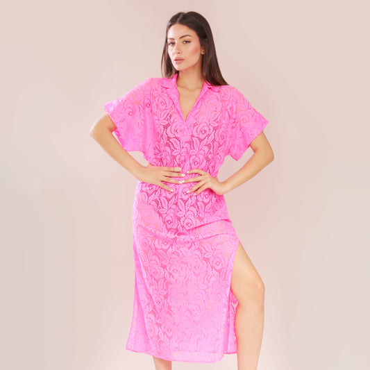 Anna Cover Up - Fuchsia