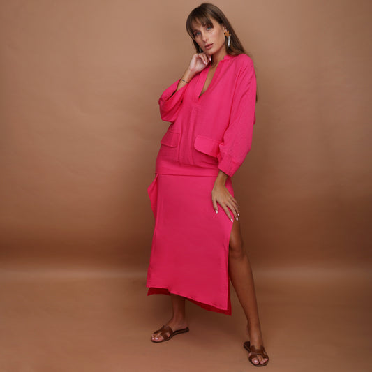 Lamah Dress - Fuchsia